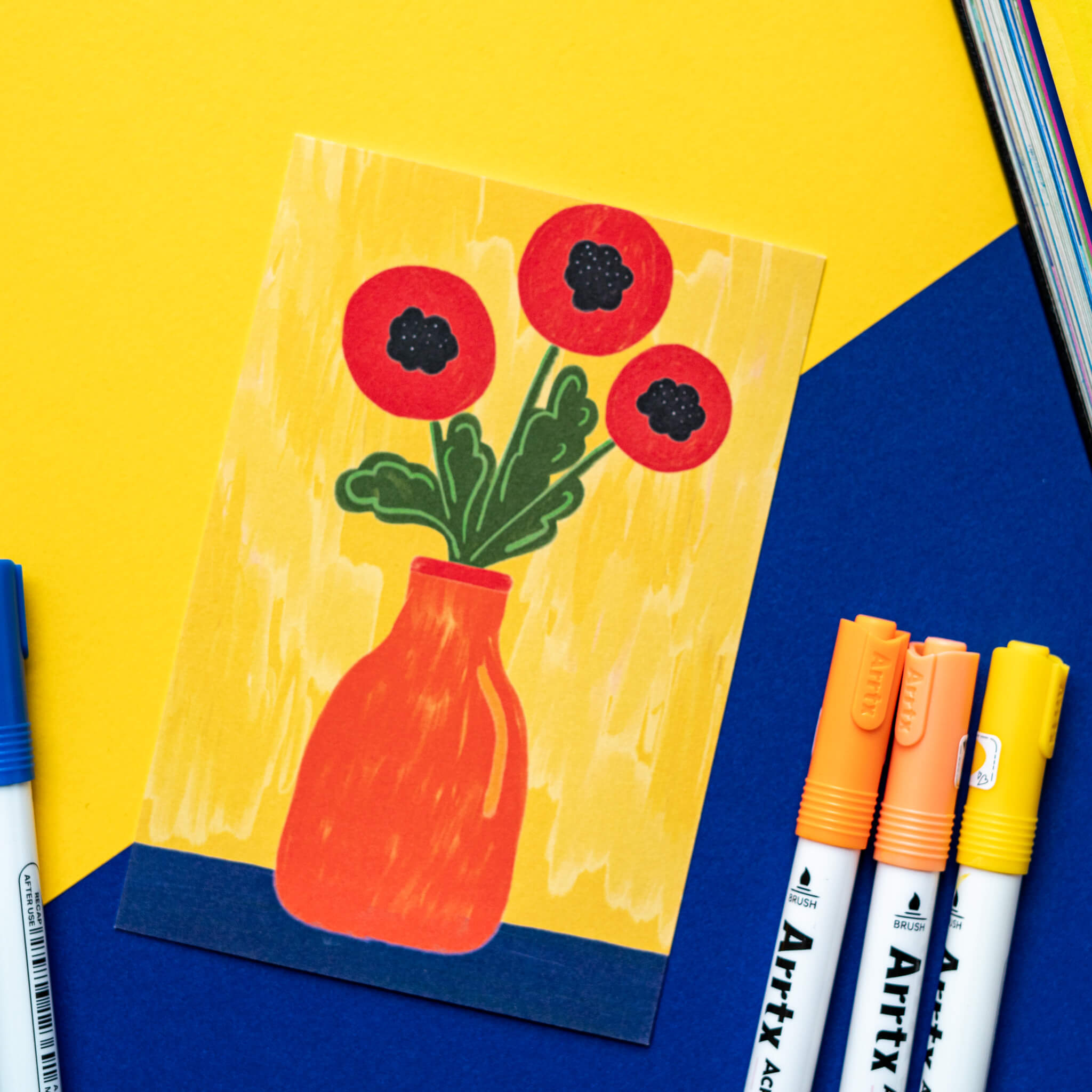Blume Postkarte